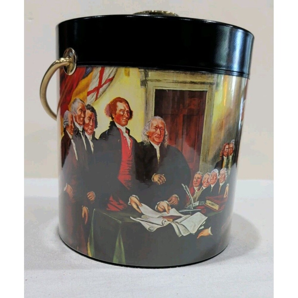 Vintage Thermo-Serv West Bend Ice Bucket Declaration of Independence, July 4th - Picture 3 of 11